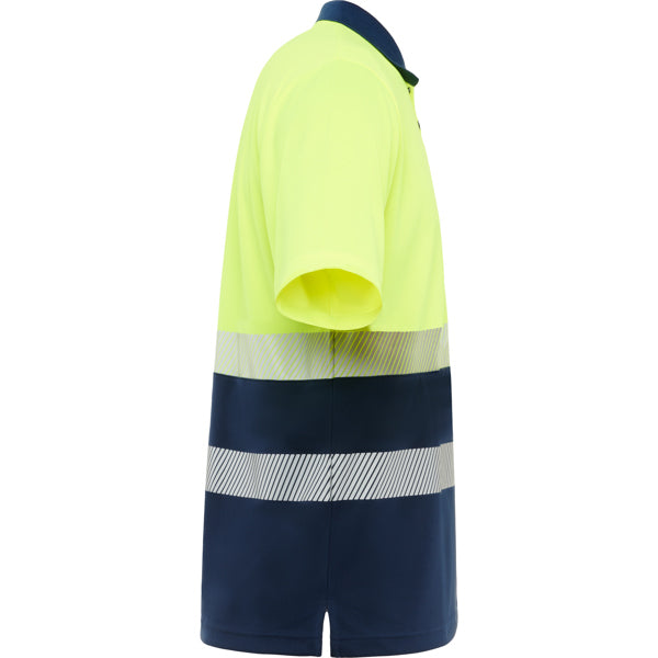 POLO VEGA T/S MARINO/AMARILLO FLUOR