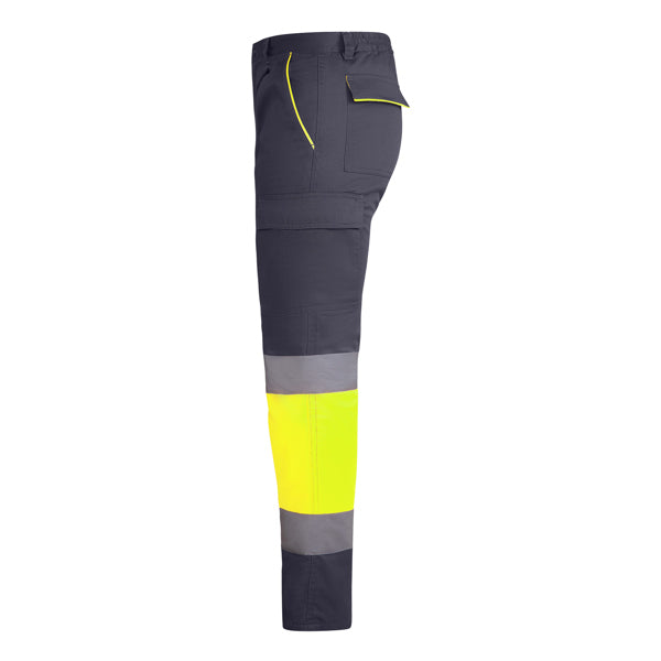 AV PANTALON INVIERNO ENIX T/38 PLOMO/AMARILLO FLUOR
