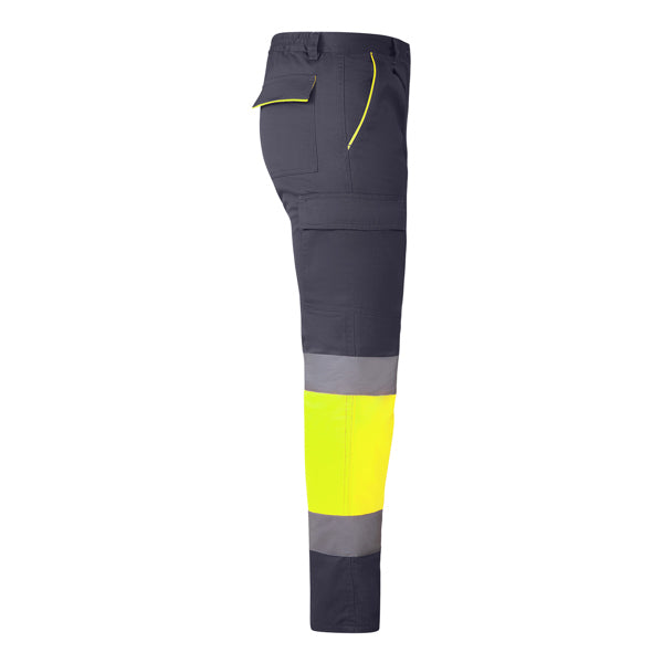 AV PANTALON INVIERNO ENIX T/38 PLOMO/AMARILLO FLUOR
